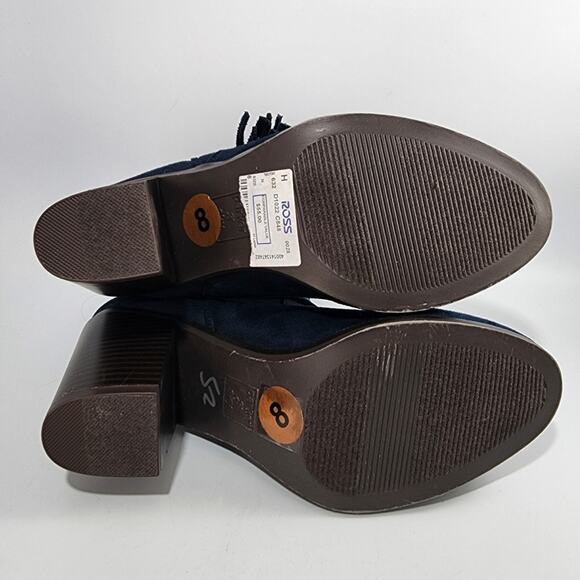 Parker & Sky Blue Suede Ankle Boots Women's Size 8 - Picture 9 of 10